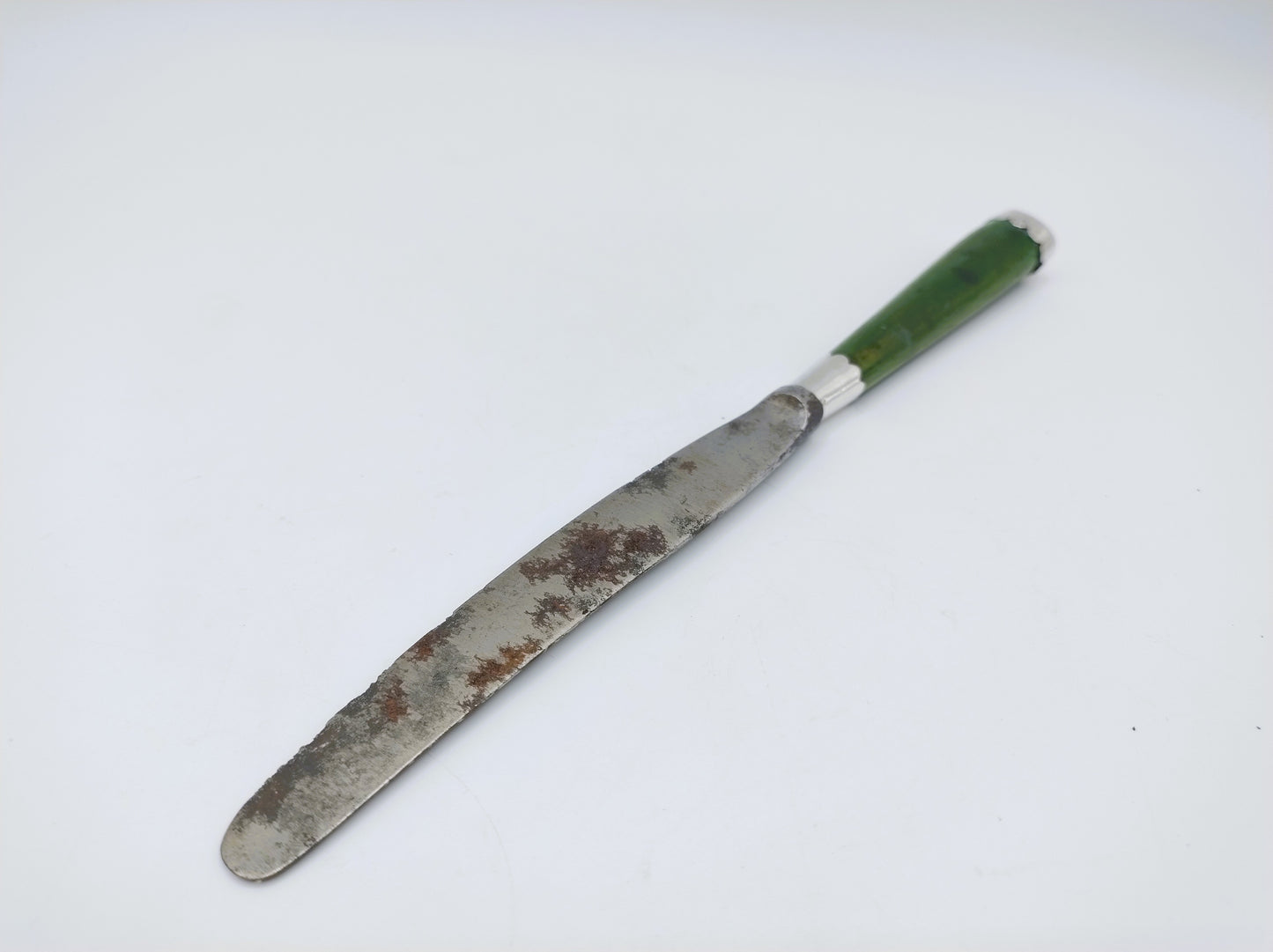 Knife with bone handle and silver fittings, 18th century