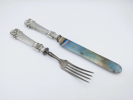 Silver cutlery, France, 19th century