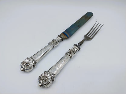 Silver cutlery, France, 19th century