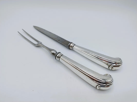 Cutlery with silver-plated pistol handles