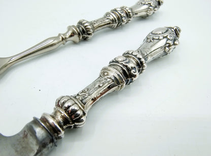 Cutlery with silver handles, France, 19th century