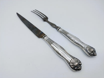 Cutlery with silver handles, Germany, 19th century