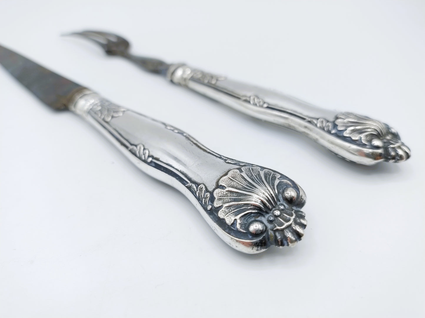 Cutlery with silver handles, Germany, 19th century