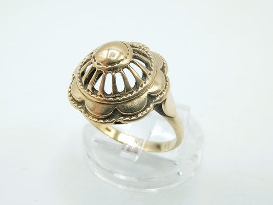 Gouden ring, 14 karaats, 18,5 mm