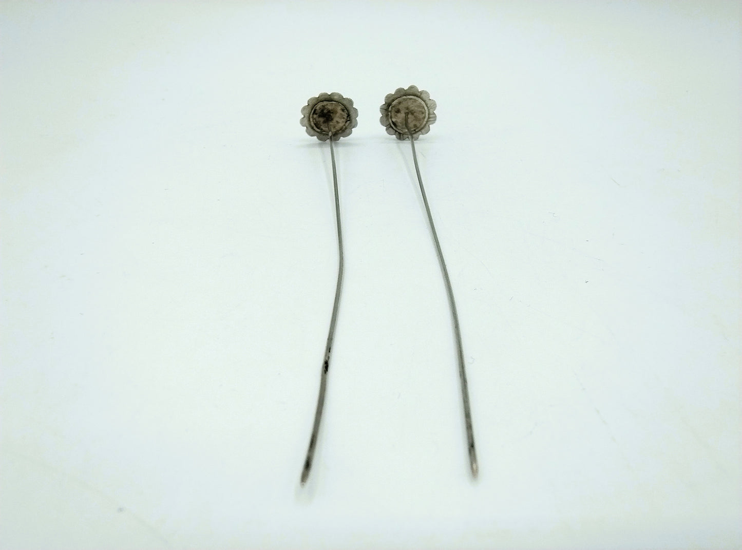 Antique silver hat pins, Friesland, 19th century