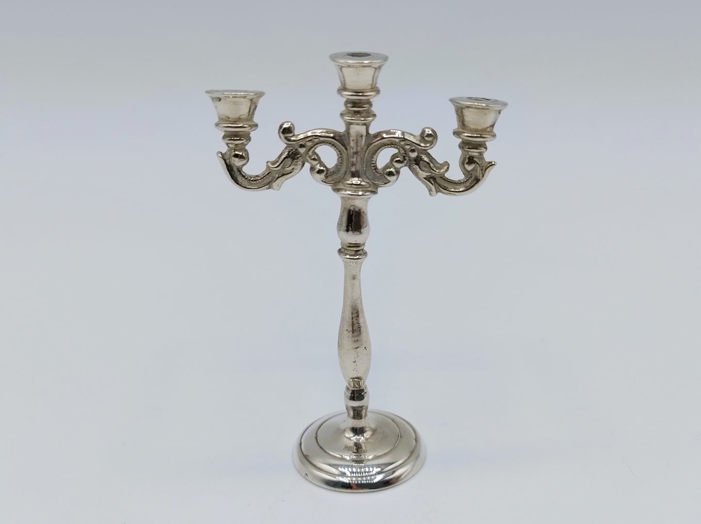 Silver miniature candlestick, D. Aubert, The Hague, 925