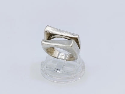 Silver unisex ring, 17 mm