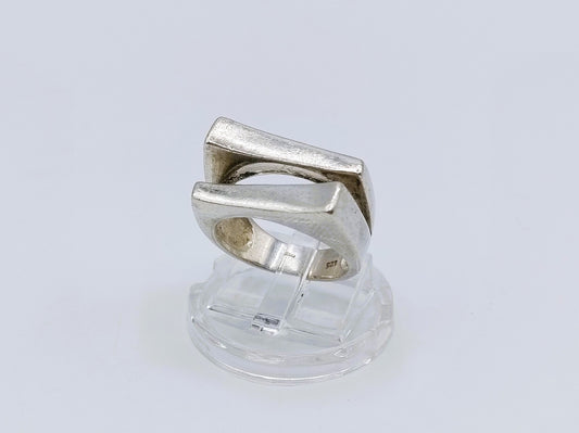 Silver unisex ring, 17 mm