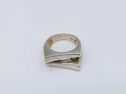 Silver unisex ring, 17 mm