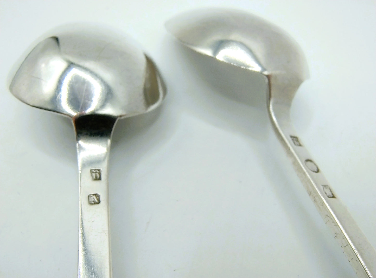 2 Silver spoons, Delheid Fréres, Brussels, Belgium, ca. 1850