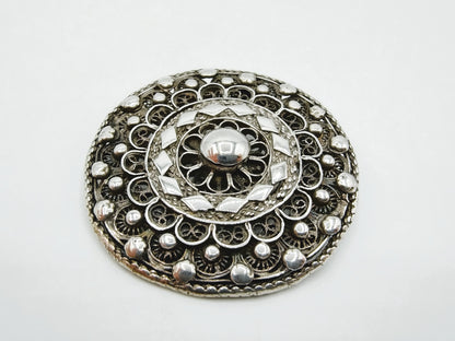 Silver brooch, made from Zeeland valve piece, 19th century