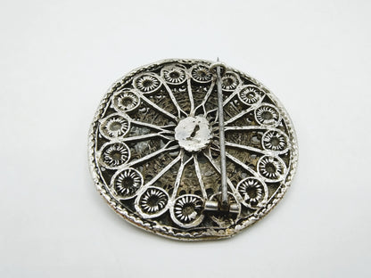 Silver brooch, made from Zeeland valve piece, 19th century