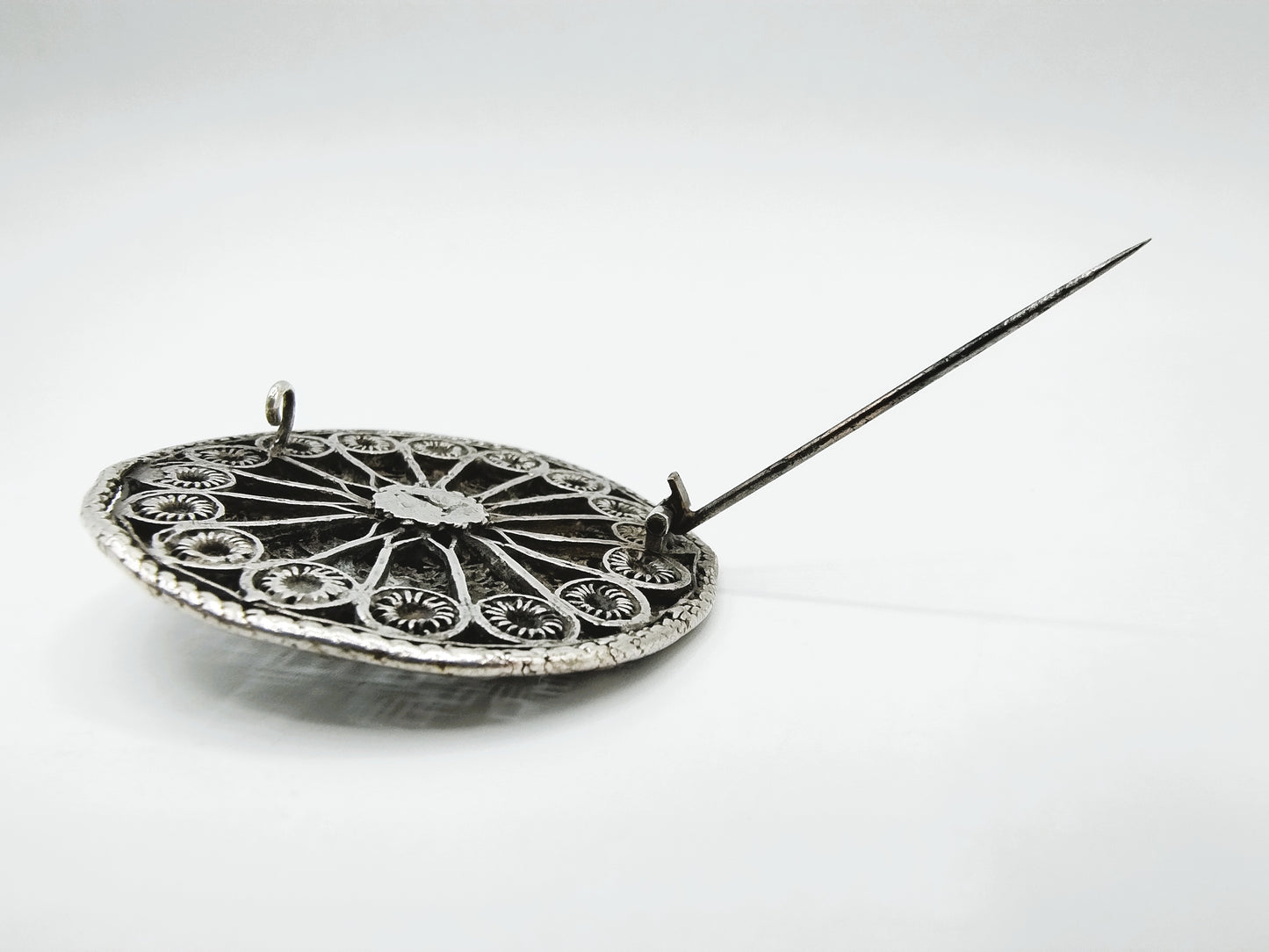 Silver brooch, made from Zeeland valve piece, 19th century