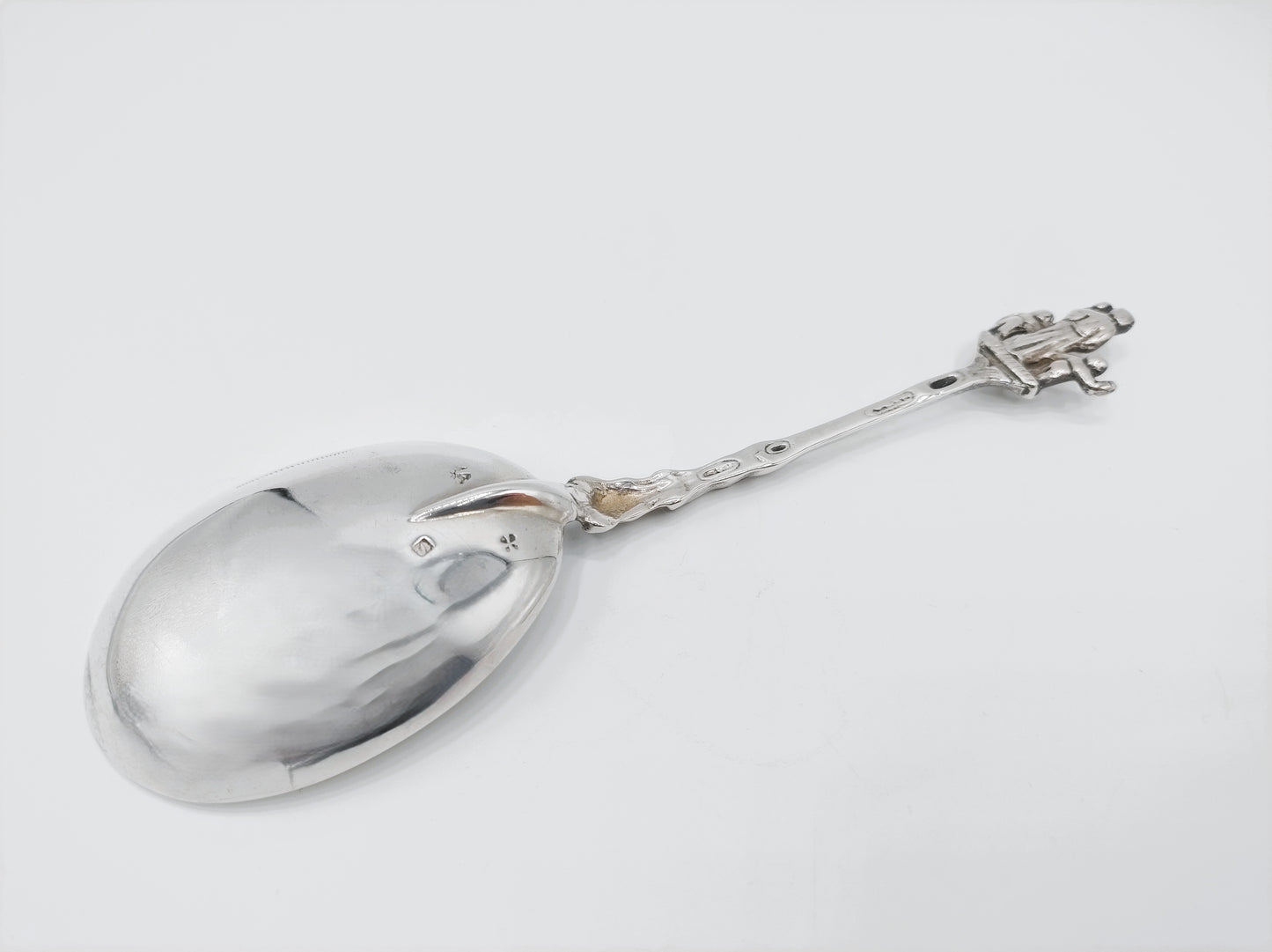 Silver occasional spoon, pseudo hallmarks Amsterdam, 19th century