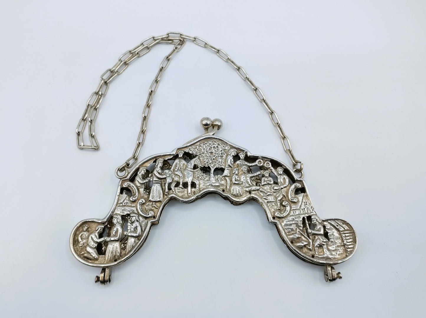 Silver bag clasp, H. Hooijkaas, Schoonhoven, 1918