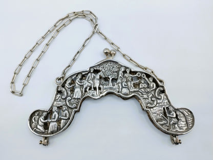 Silver bag clasp, H. Hooijkaas, Schoonhoven, 1918