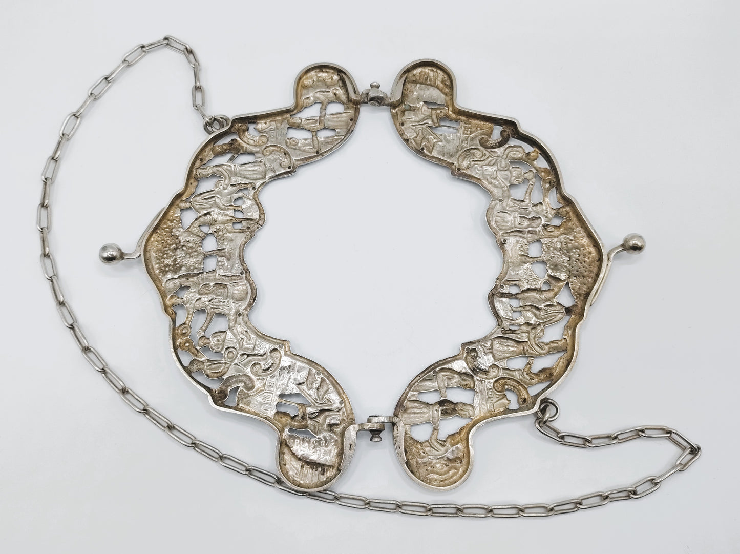 Silver bag clasp, H. Hooijkaas, Schoonhoven, 1918