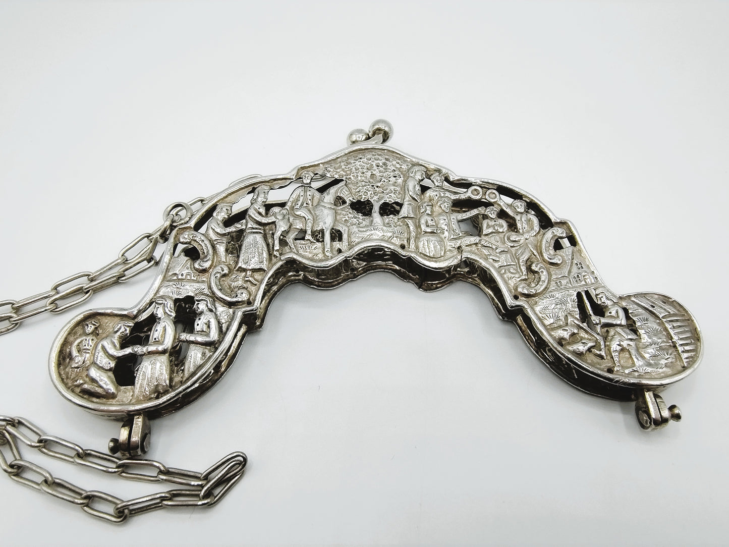 Silver bag clasp, H. Hooijkaas, Schoonhoven, 1918