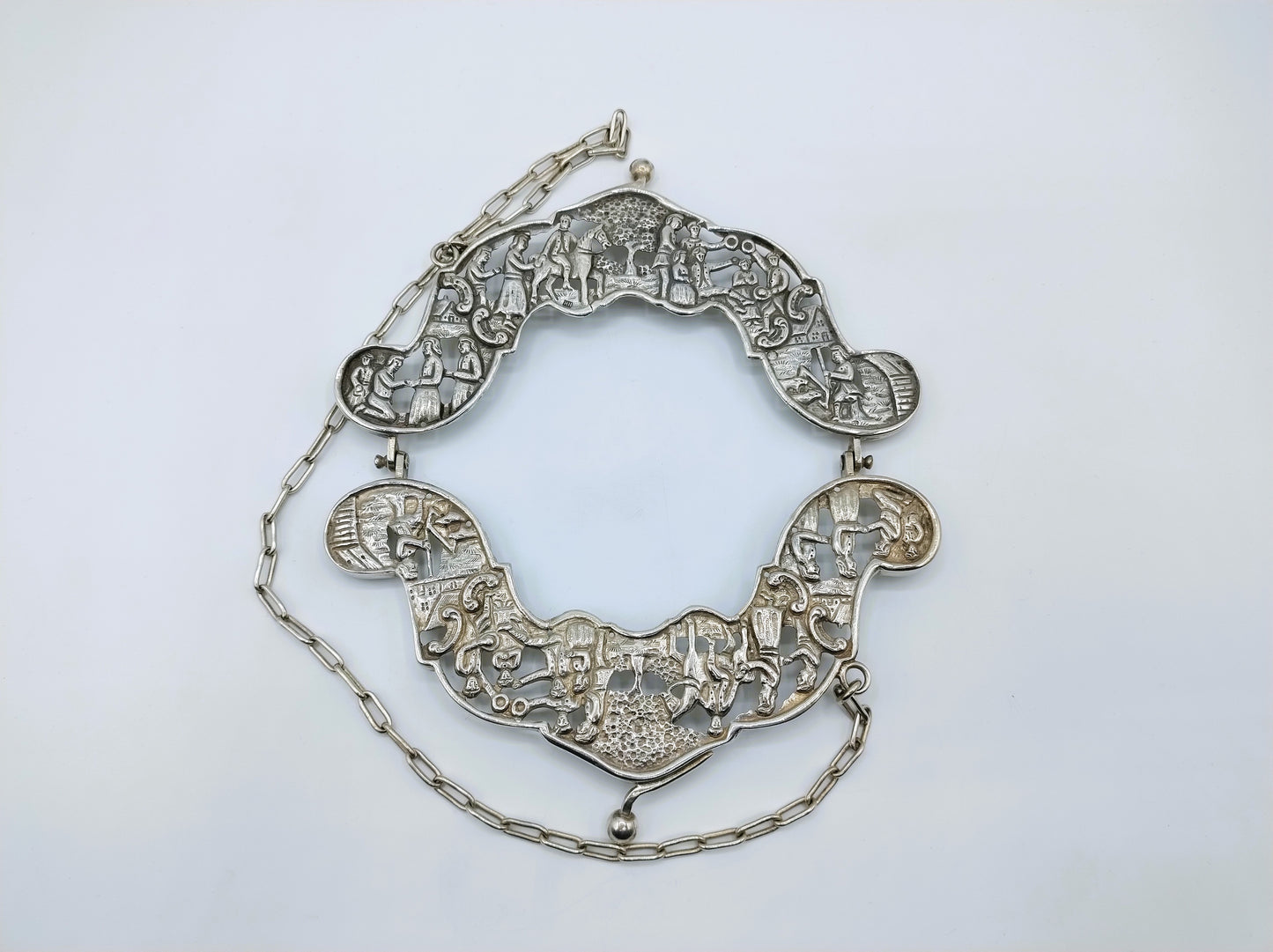 Silver bag clasp, H. Hooijkaas, Schoonhoven, 1918