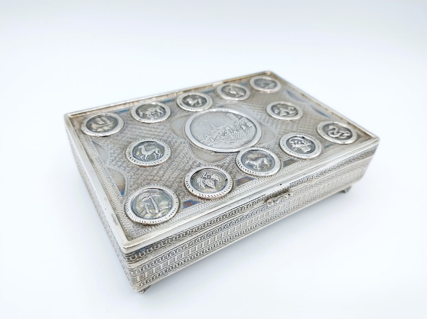 Silberne Deckeldose, Nir Chen, Israel, ca. 1950