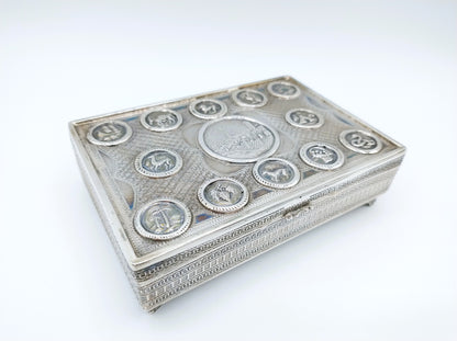 Silberne Deckeldose, Nir Chen, Israel, ca. 1950