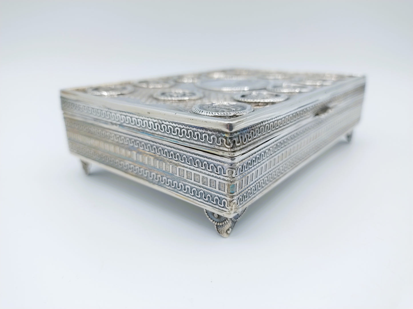 Silberne Deckeldose, Nir Chen, Israel, ca. 1950