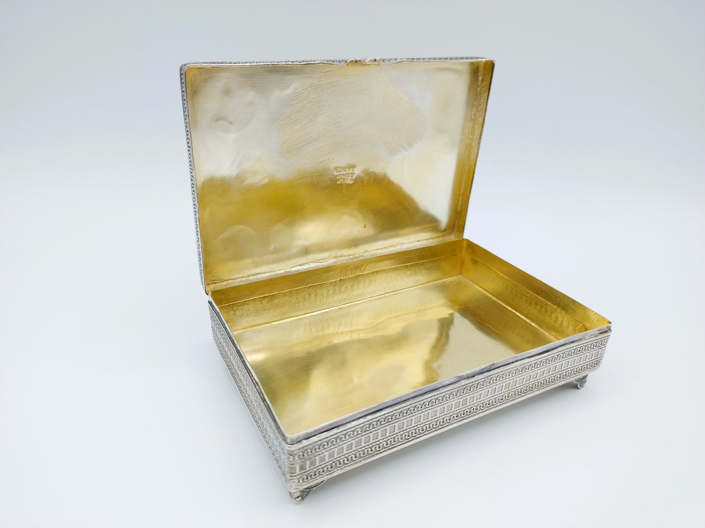 Silberne Deckeldose, Nir Chen, Israel, ca. 1950