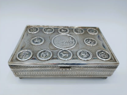 Silberne Deckeldose, Nir Chen, Israel, ca. 1950