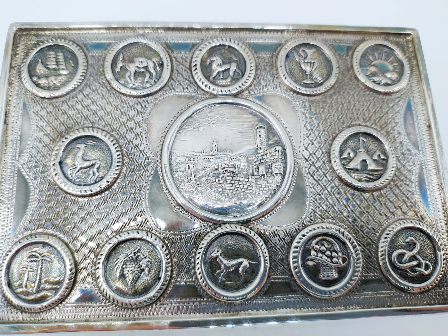 Silberne Deckeldose, Nir Chen, Israel, ca. 1950
