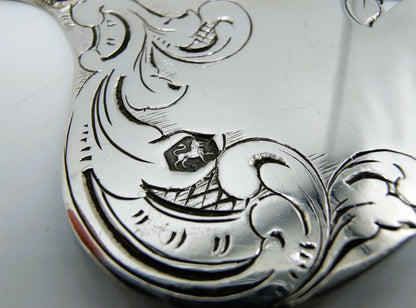 Silver fish serving spoon with bone handle, JM van Kempen, Utrecht, 1845