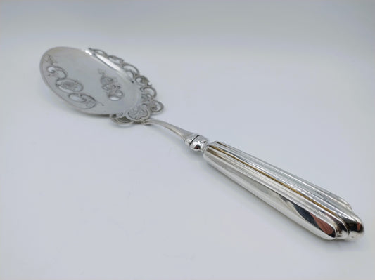 Silver fish serving spoon, A. de Rooij, 's-Hertogenbosch, 1868
