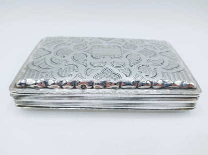 Silver tobacco box, C. Monteban, Schoonhoven, 1869
