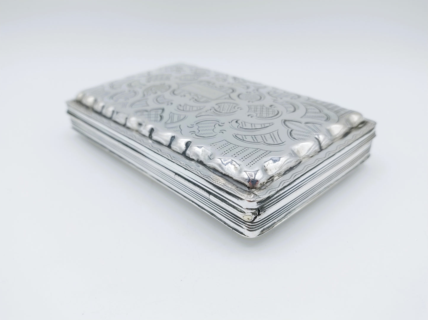Silver tobacco box, C. Monteban, Schoonhoven, 1869