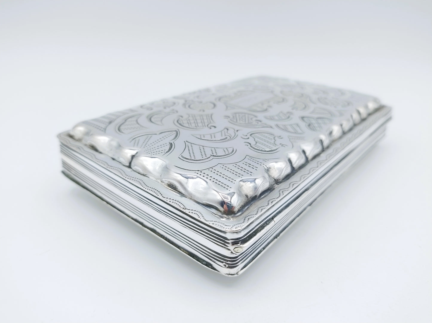 Silver tobacco box, C. Monteban, Schoonhoven, 1869