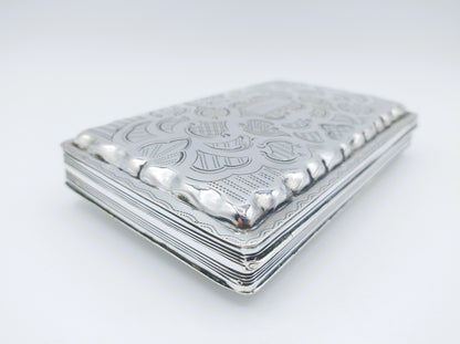 Silver tobacco box, C. Monteban, Schoonhoven, 1869