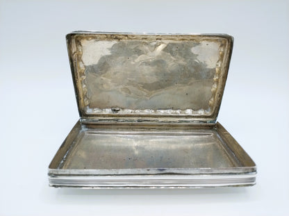 Silver tobacco box, C. Monteban, Schoonhoven, 1869