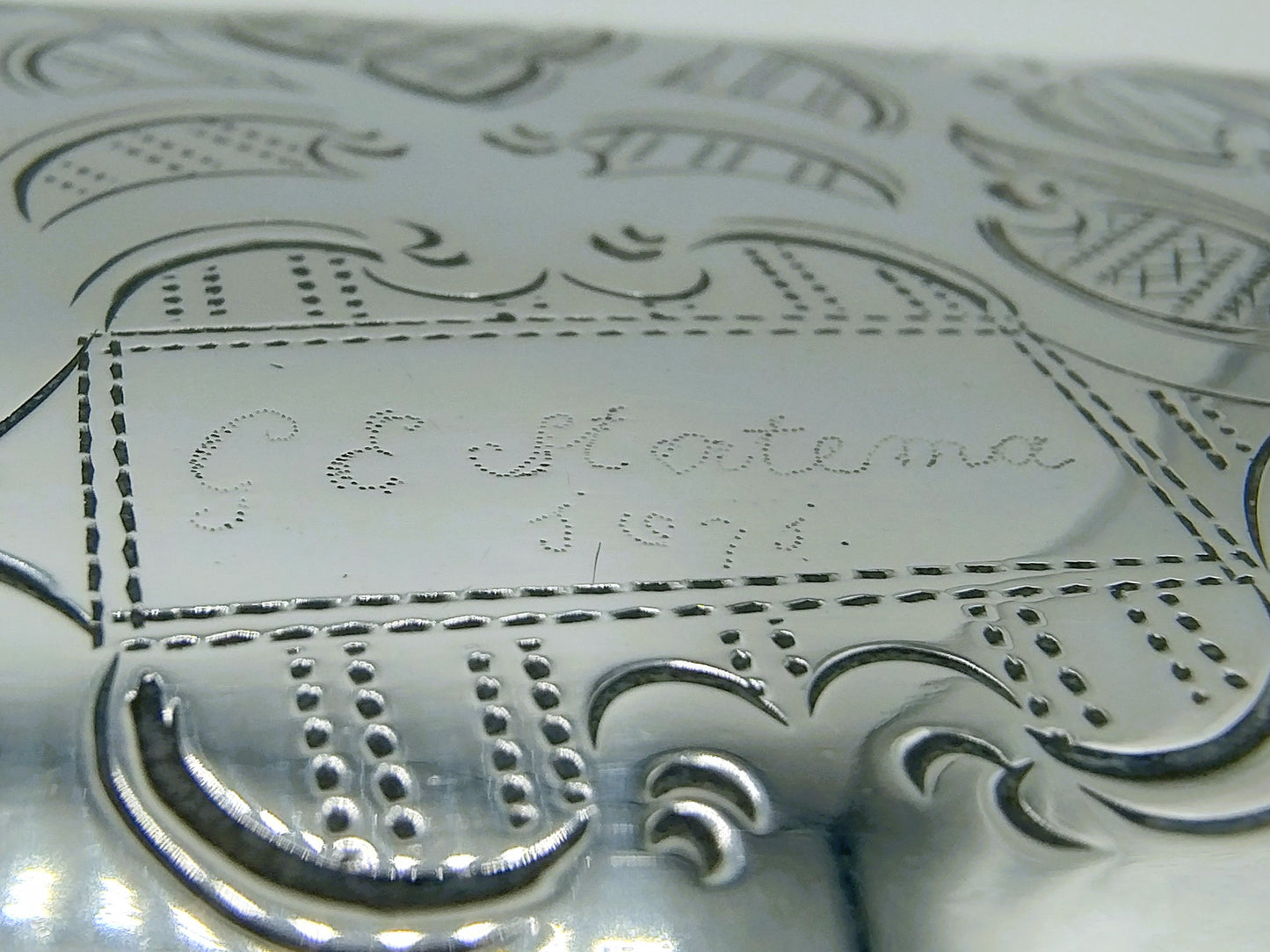 Silver tobacco box, C. Monteban, Schoonhoven, 1869