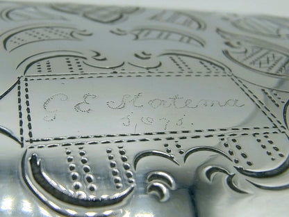 Silver tobacco box, C. Monteban, Schoonhoven, 1869