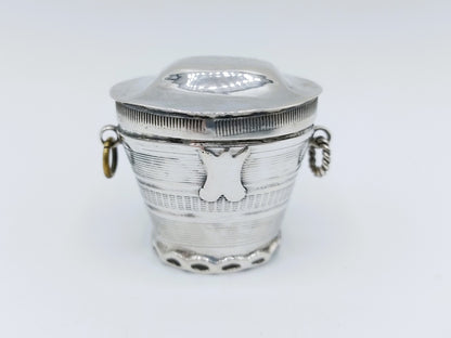 Silberne Loderein-Box, DH Greup, Schoonhoven, ca. 1840