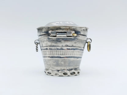 Silberne Loderein-Box, DH Greup, Schoonhoven, ca. 1840