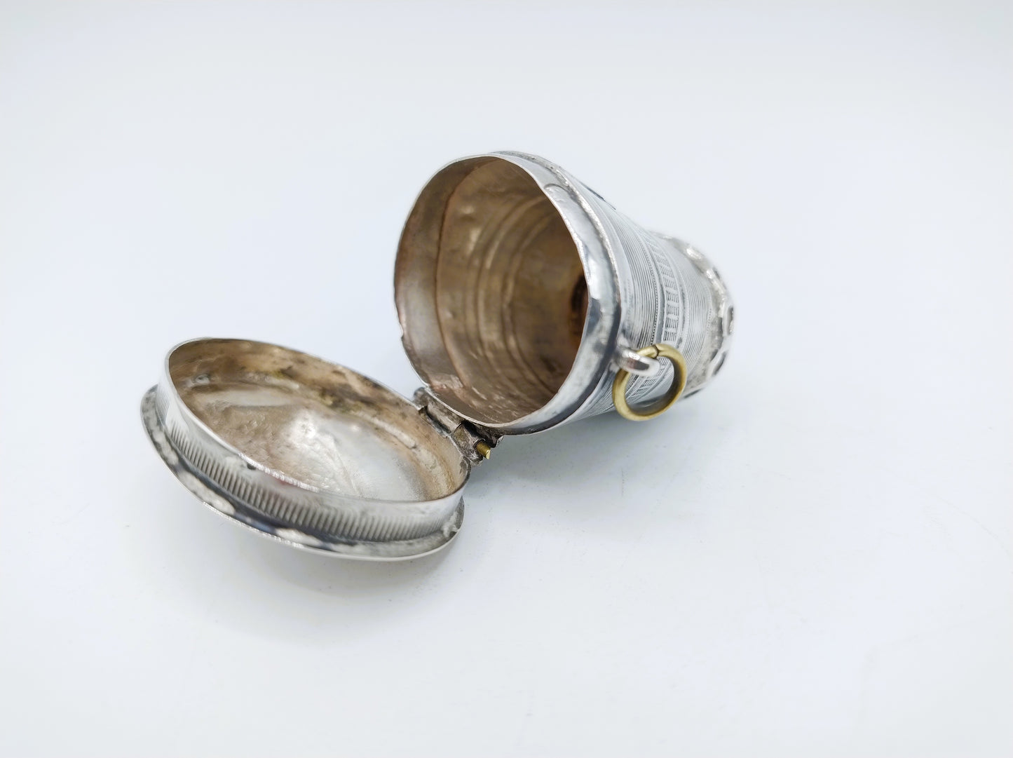 Silberne Loderein-Box, DH Greup, Schoonhoven, ca. 1840