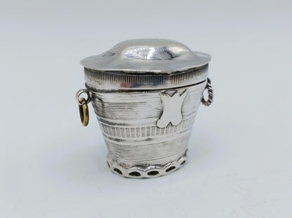 Silberne Loderein-Box, DH Greup, Schoonhoven, ca. 1840
