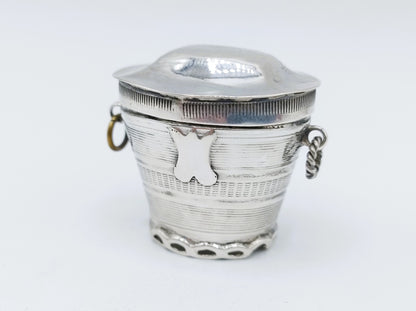 Silberne Loderein-Box, DH Greup, Schoonhoven, ca. 1840