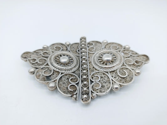 Zeeuws zilveren schortenslot, Fa. Wed. B. Fabery de Jonge, Goes, ca. 1890.