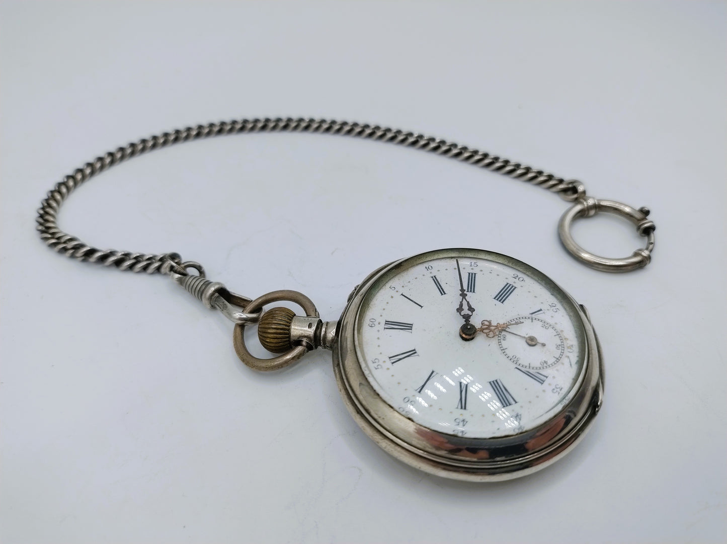 Zilveren zakhorloge aan zilveren horlogeketting, Duitsland