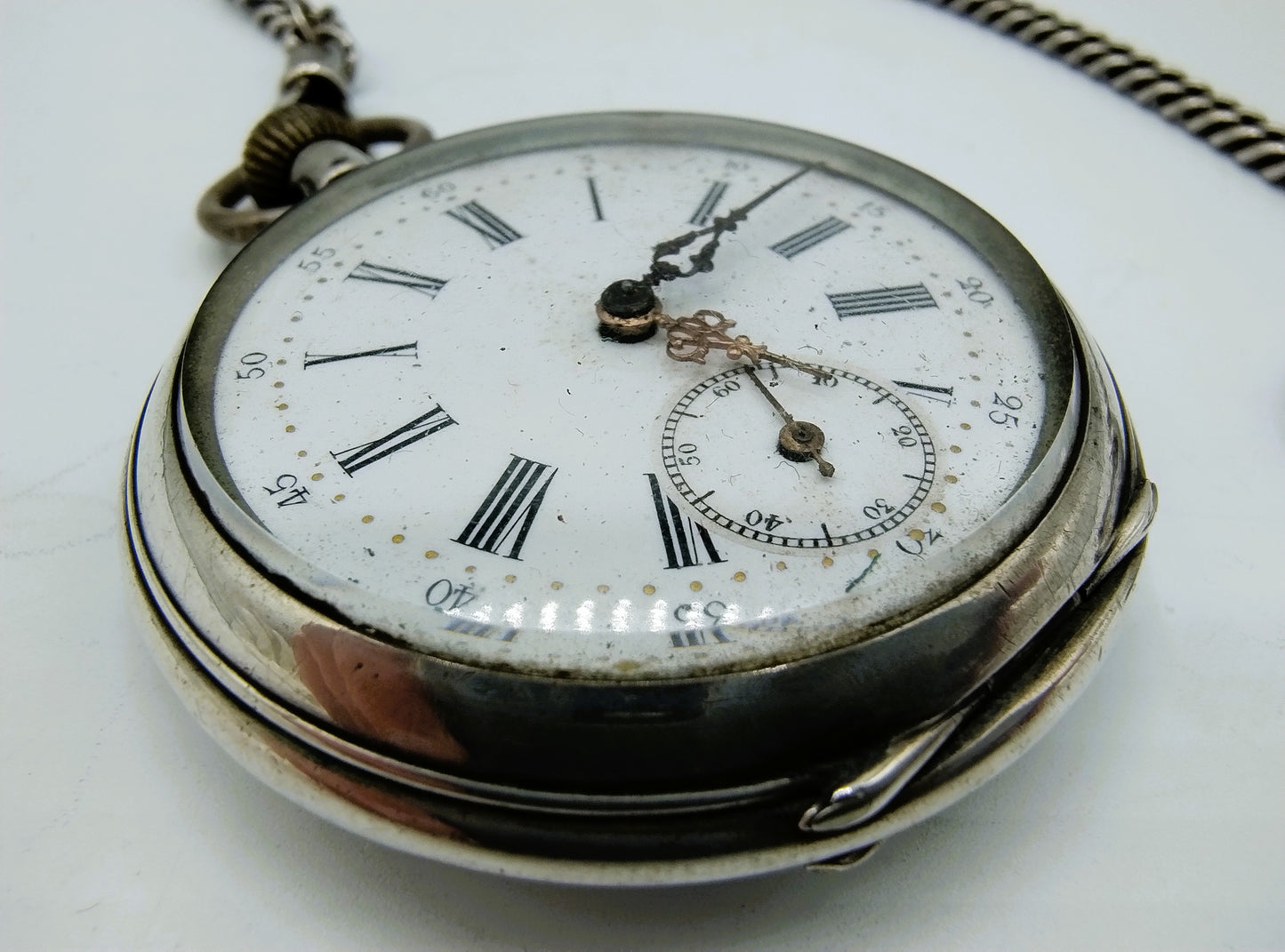 Zilveren zakhorloge aan zilveren horlogeketting, Duitsland
