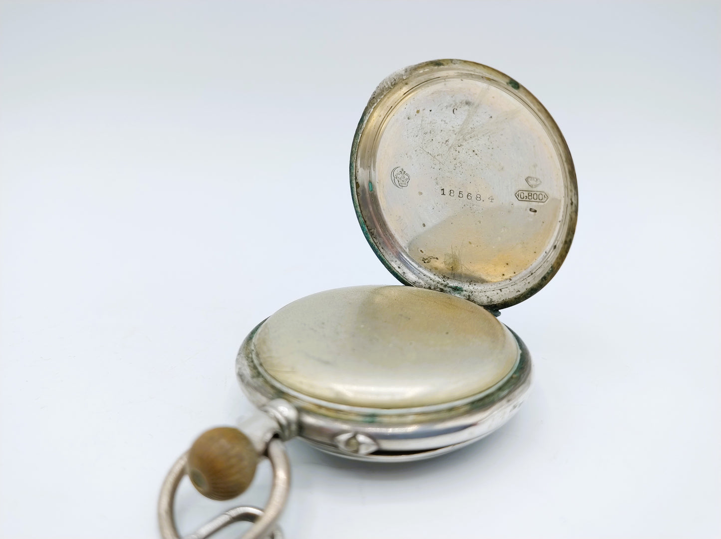 Zilveren zakhorloge aan zilveren horlogeketting, Duitsland