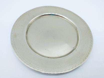 Zilveren bord met randdecor, H.A. Jürst & Co AG, Berlin, Duitsland.