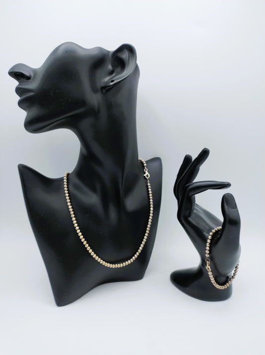 Silver necklace + bracelet, Mark Preziosi, Arezzo, Italy