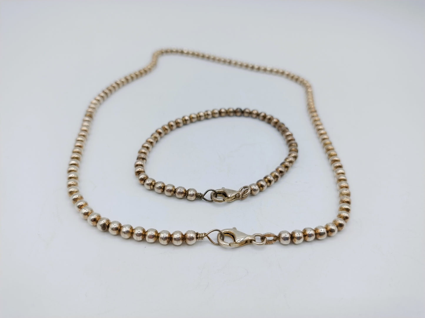 Silver necklace + bracelet, Mark Preziosi, Arezzo, Italy